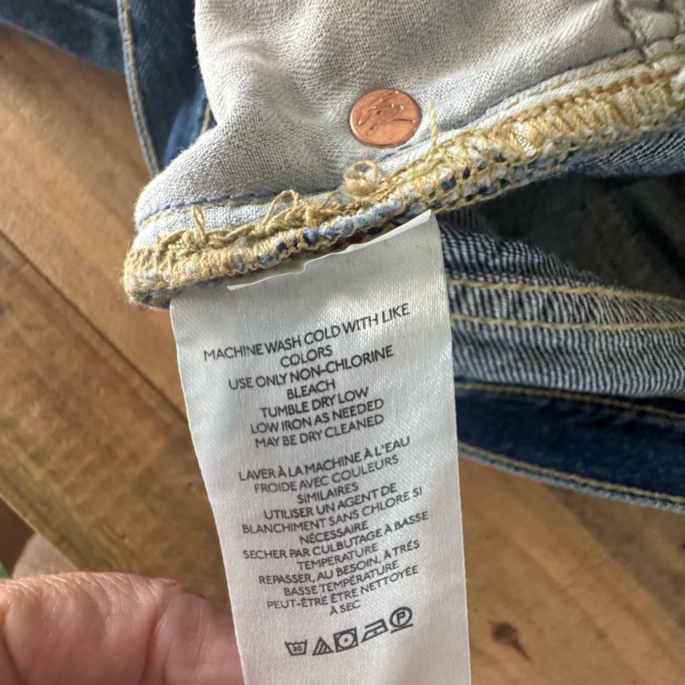 Free People Women's Straight Up Baggy Medium Wash High Rise Jeans #OB1463178 - Picture 12 of 12